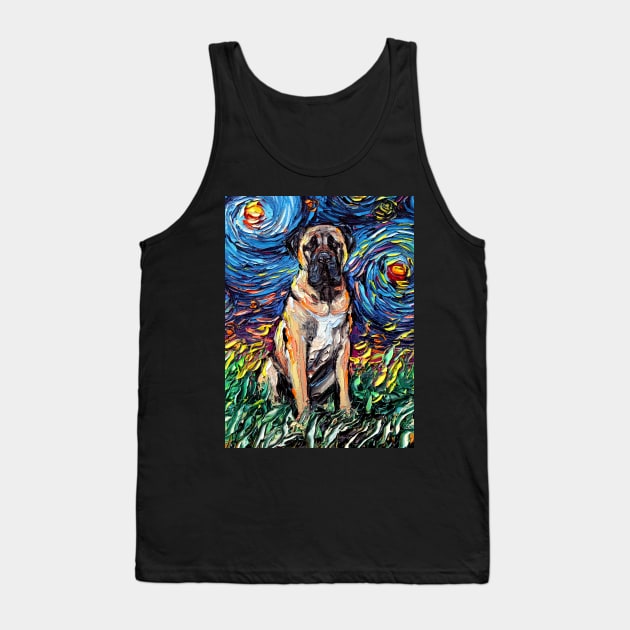 Bull Mastiff Starry Night Tank Top by sagittariusgallery